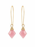 HK64 Gold Filled Guava Quartz Hook Threaders