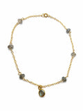 B008 Labradorite Bezel Gold Filled Anklet