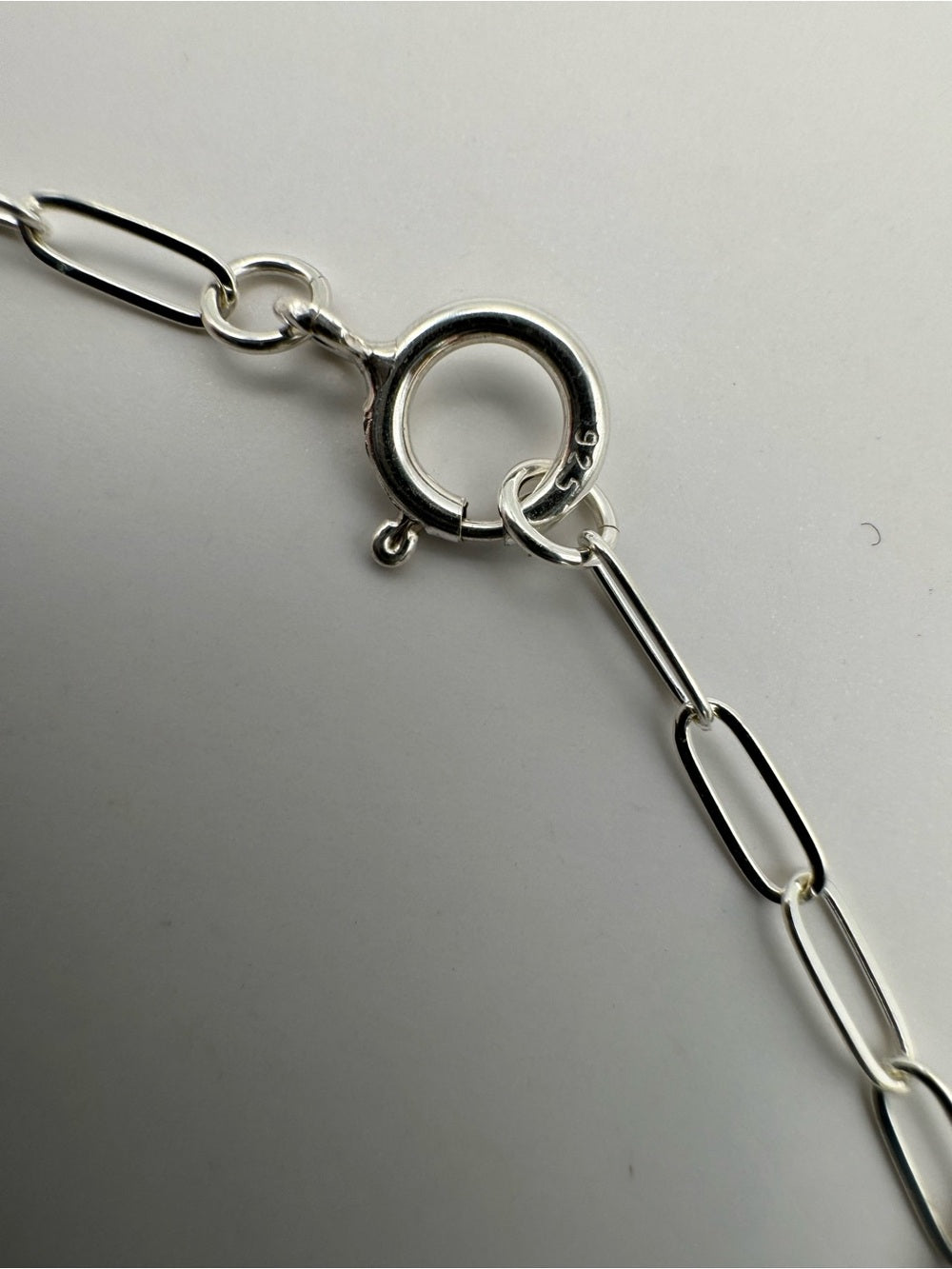 A007 Aquamarine and Lemon Quartz Lemon Slice Paperclip Anklet (S925)