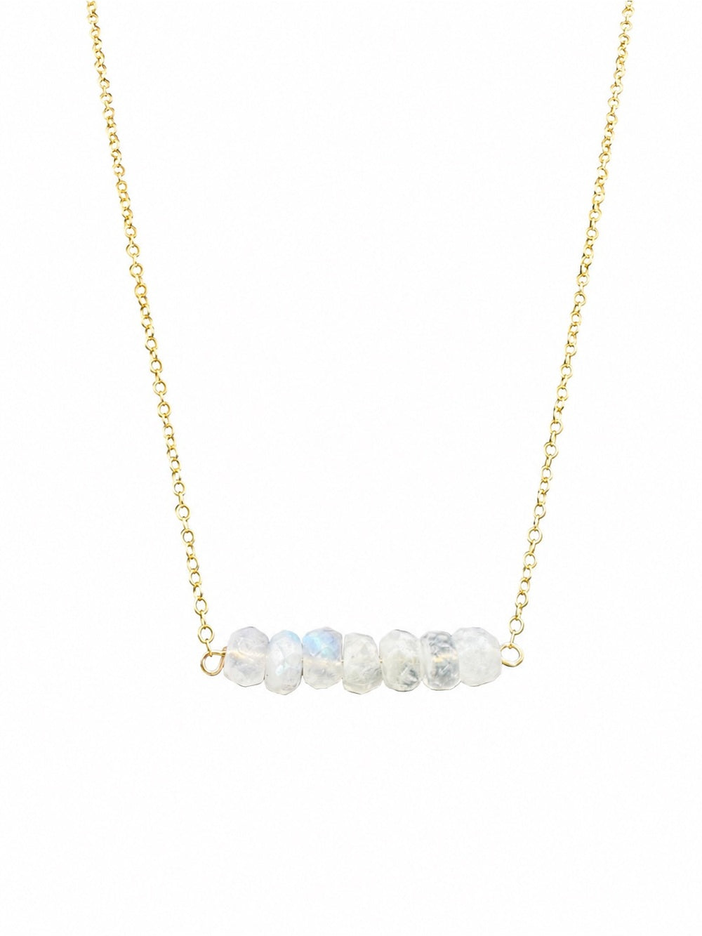N53 Gold Filled Moonstone Bar Necklace