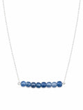 N45 Aquamarine Bar Necklace (S925)