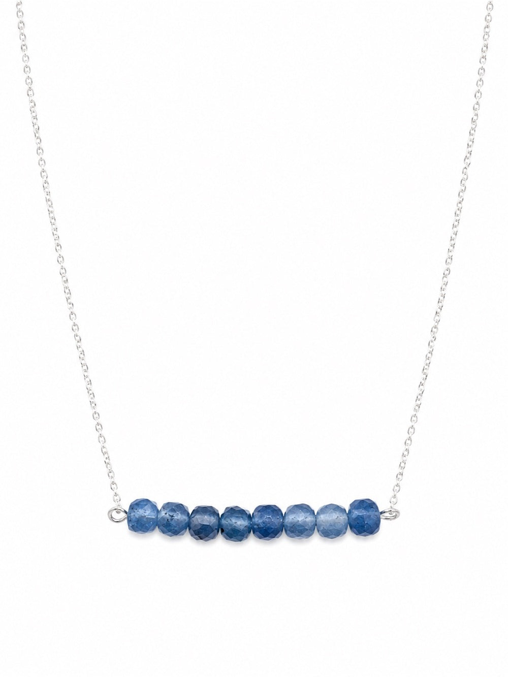 N45 Aquamarine Bar Necklace (S925)