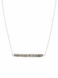 N0090A Labradorite Baby Bar Necklace (S925)