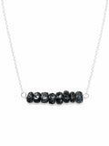 N0040 Kyanite Bar Necklace (S925)