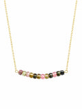 N57 Gold Filled Tourmaline Bar Necklace