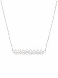 N49 White Topaz Bar Necklace (S925)