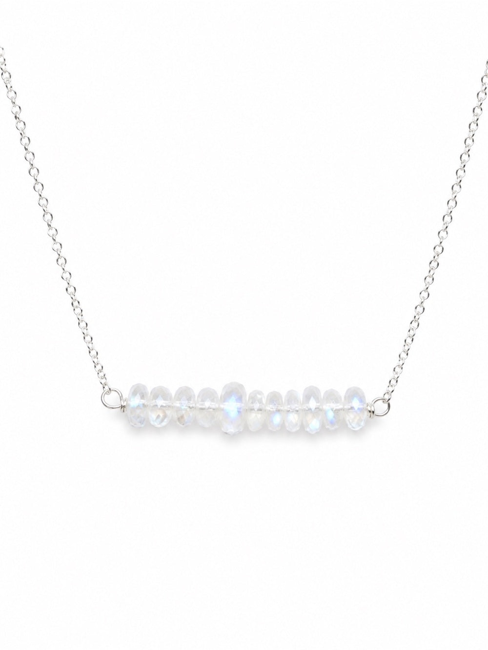 N52 Moonstone Bar Necklace (S925)