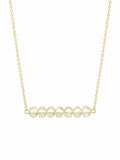 N48 Gold Filled Lemon Quartz Bar Necklace