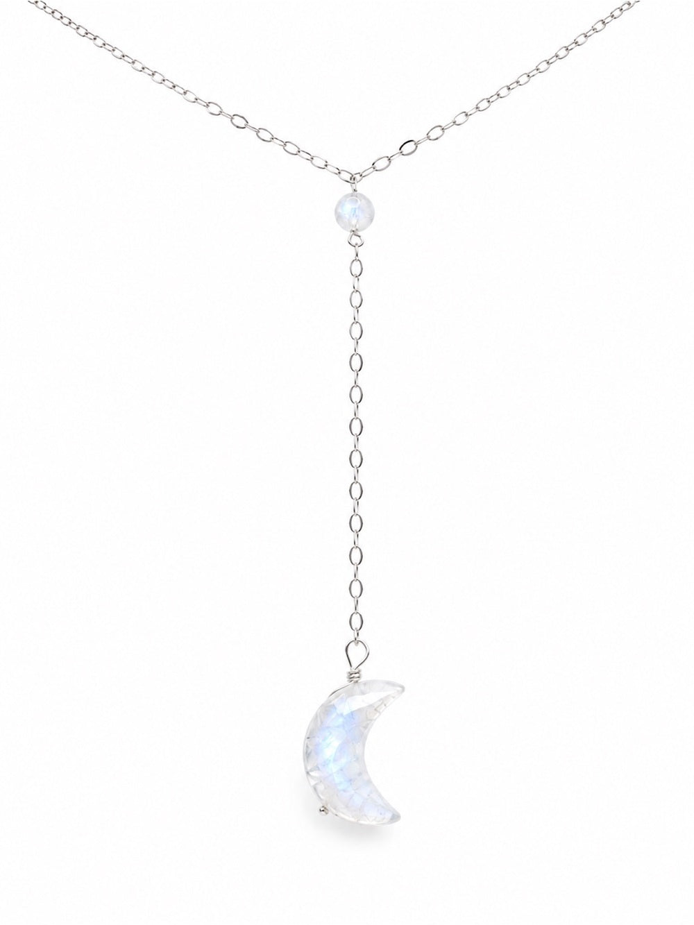 L10 Moonstone Moon Lariat (S925)