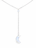 L10 Moonstone Moon Lariat (S925)