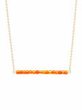N58 Gold Filled Carnelian Bar Necklace