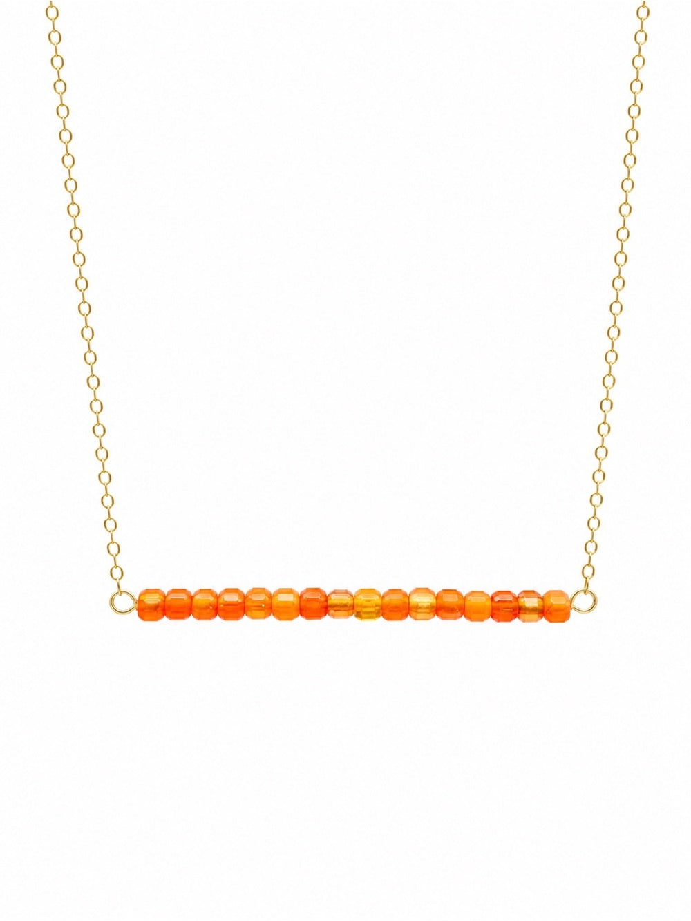 N58 Gold Filled Carnelian Bar Necklace