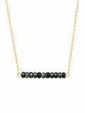 N0041 Gold Filled Kyanite Bar Necklace