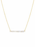N00900 Gold Filled Labradorite Bar Necklace
