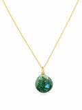 HK9710 Emerald Wrapped Necklace (S925)