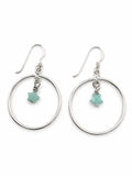 Amazonite Star Hoop Earrings