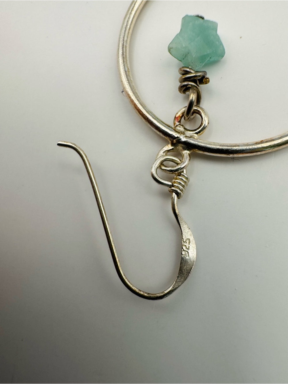 Amazonite Star Hoop Earrings