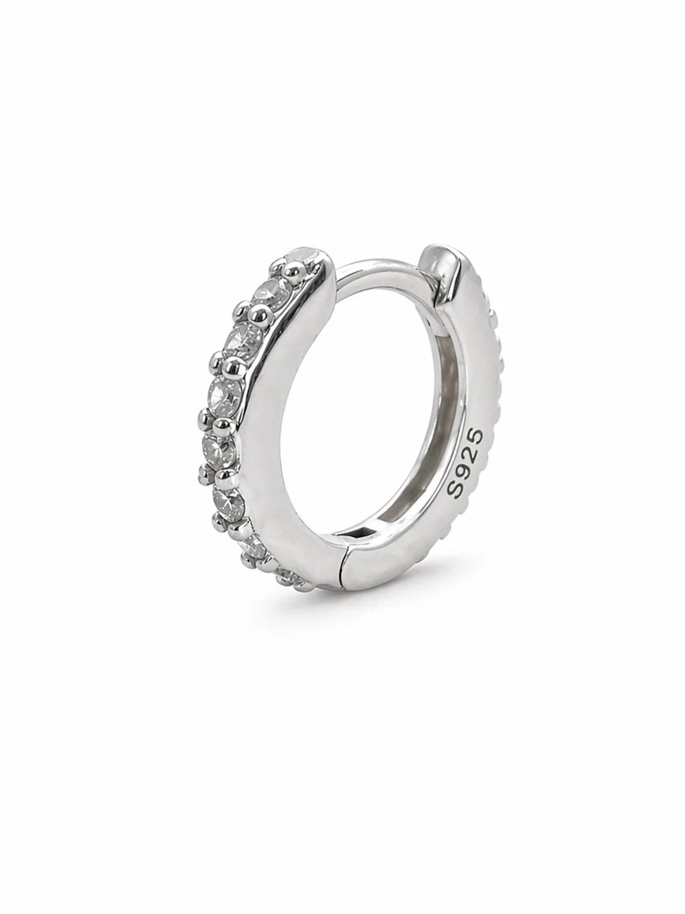 Small Silver Huggie (Style #7)
