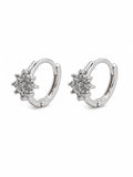 Silver Flower Huggie (Style #23)