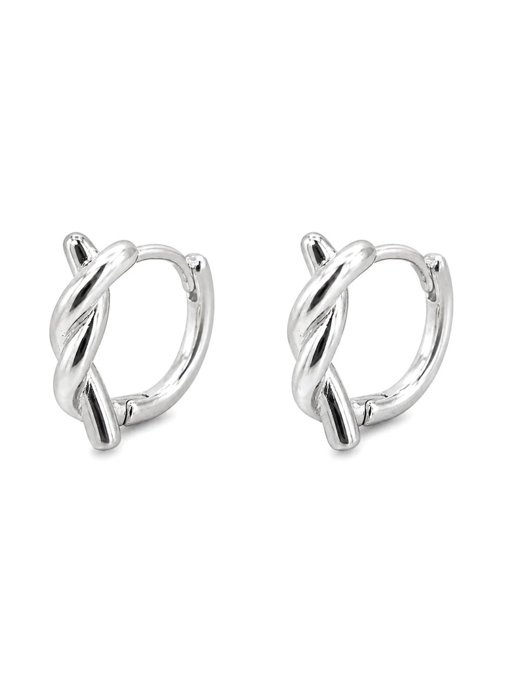 Silver Twist Huggie (Style #28)