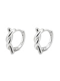 Silver Twist Huggie (Style #28)