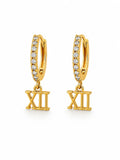 Gold Roman Numeral Huggie (Style #17)