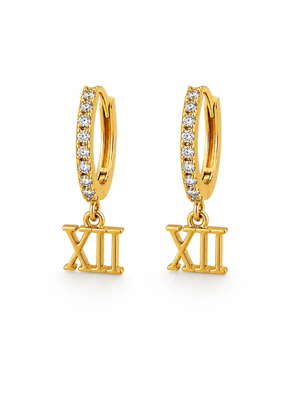Gold Roman Numeral Huggie (Style #17)