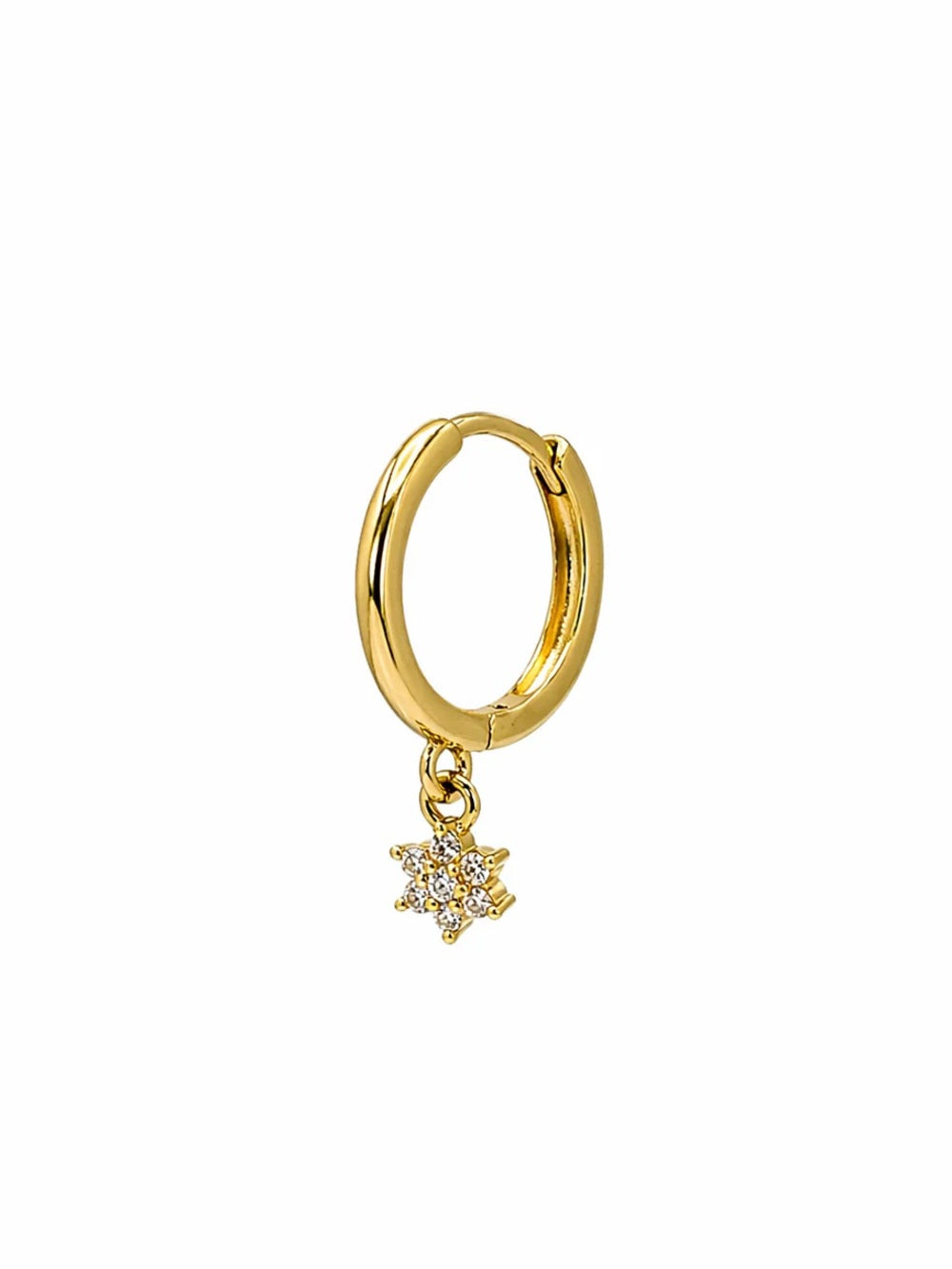 Gold Flower Huggie (Style #19)