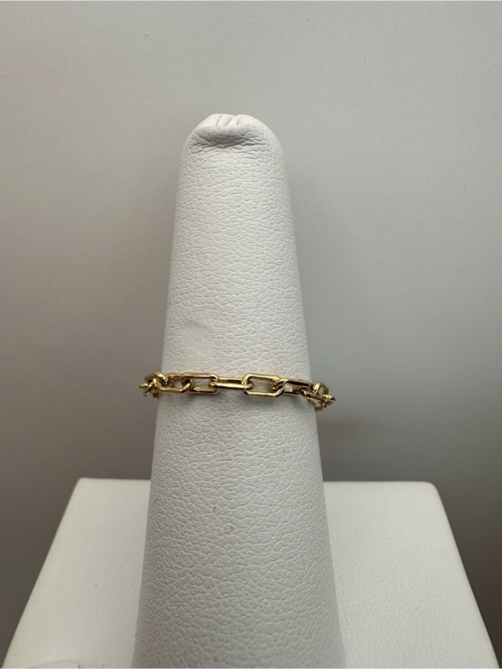 Gold Paperclip Chain Ring