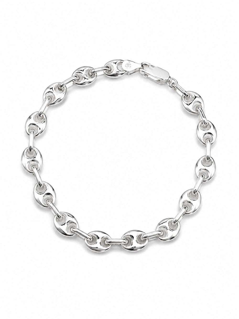 Silver Puff Marine Chain Bracelet (S925)