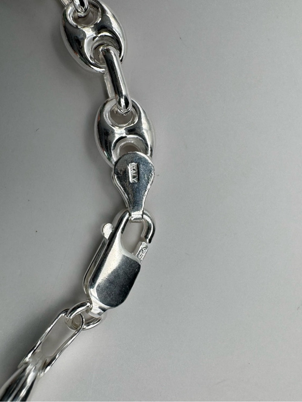 Silver Puff Marine Chain Bracelet (S925)