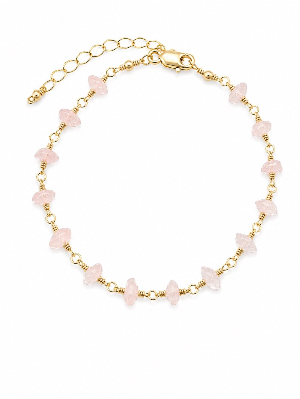 Rose Quartz Gold Filled Bracelet