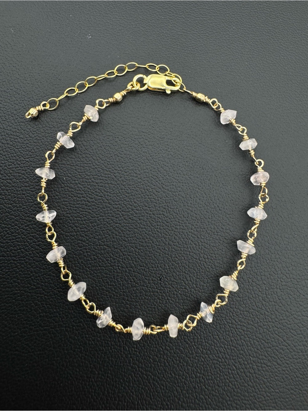 Rose Quartz Gold Filled Bracelet