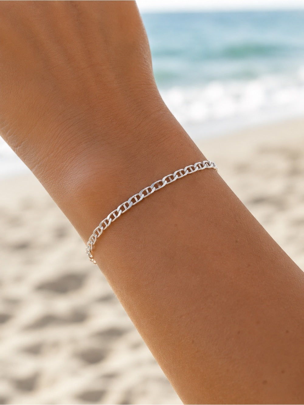 2.4mm Custom Mariner Link Bracelet/Anklet (S925)