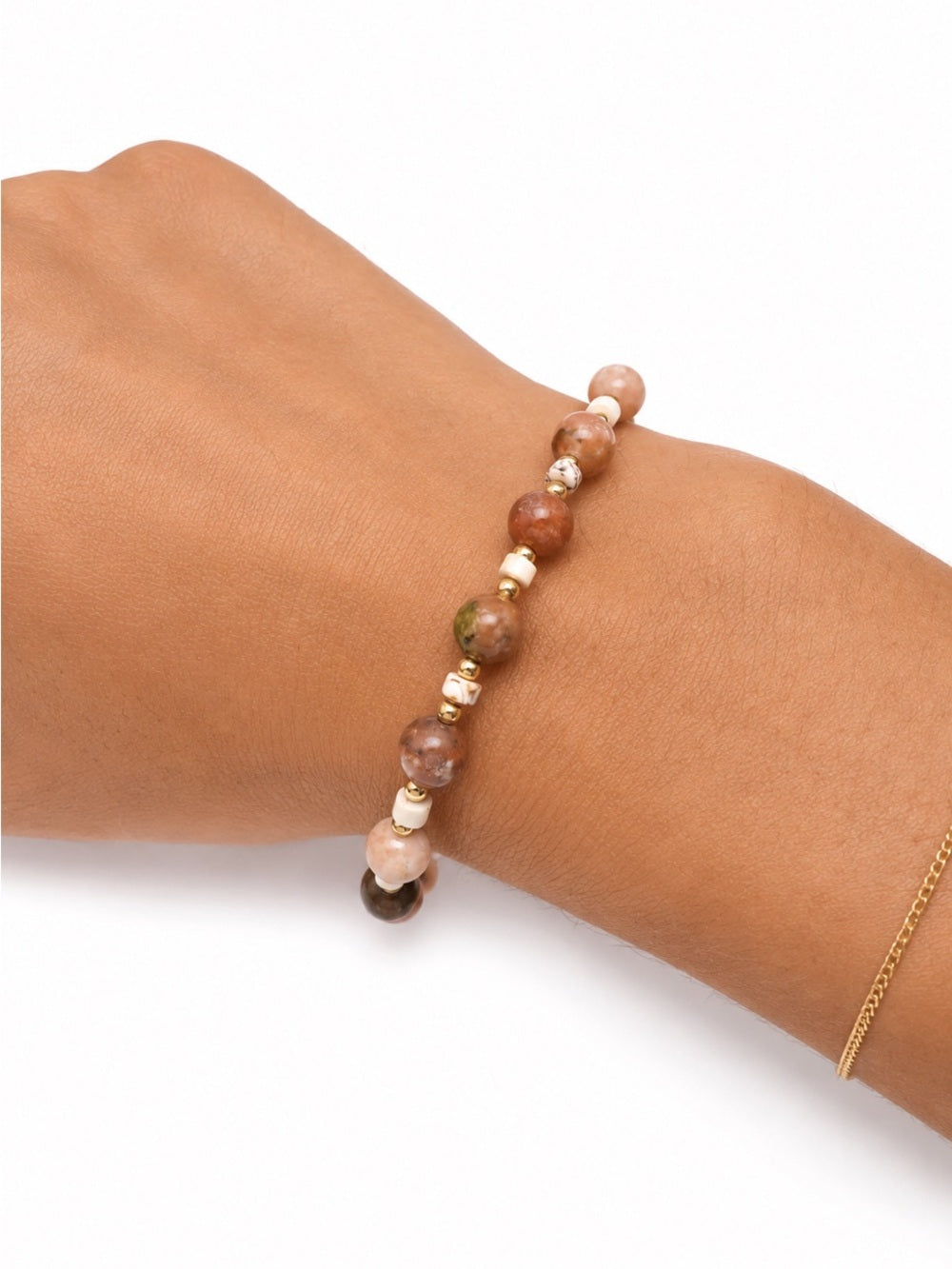 Terracotta Gemstone Bracelet #EB12