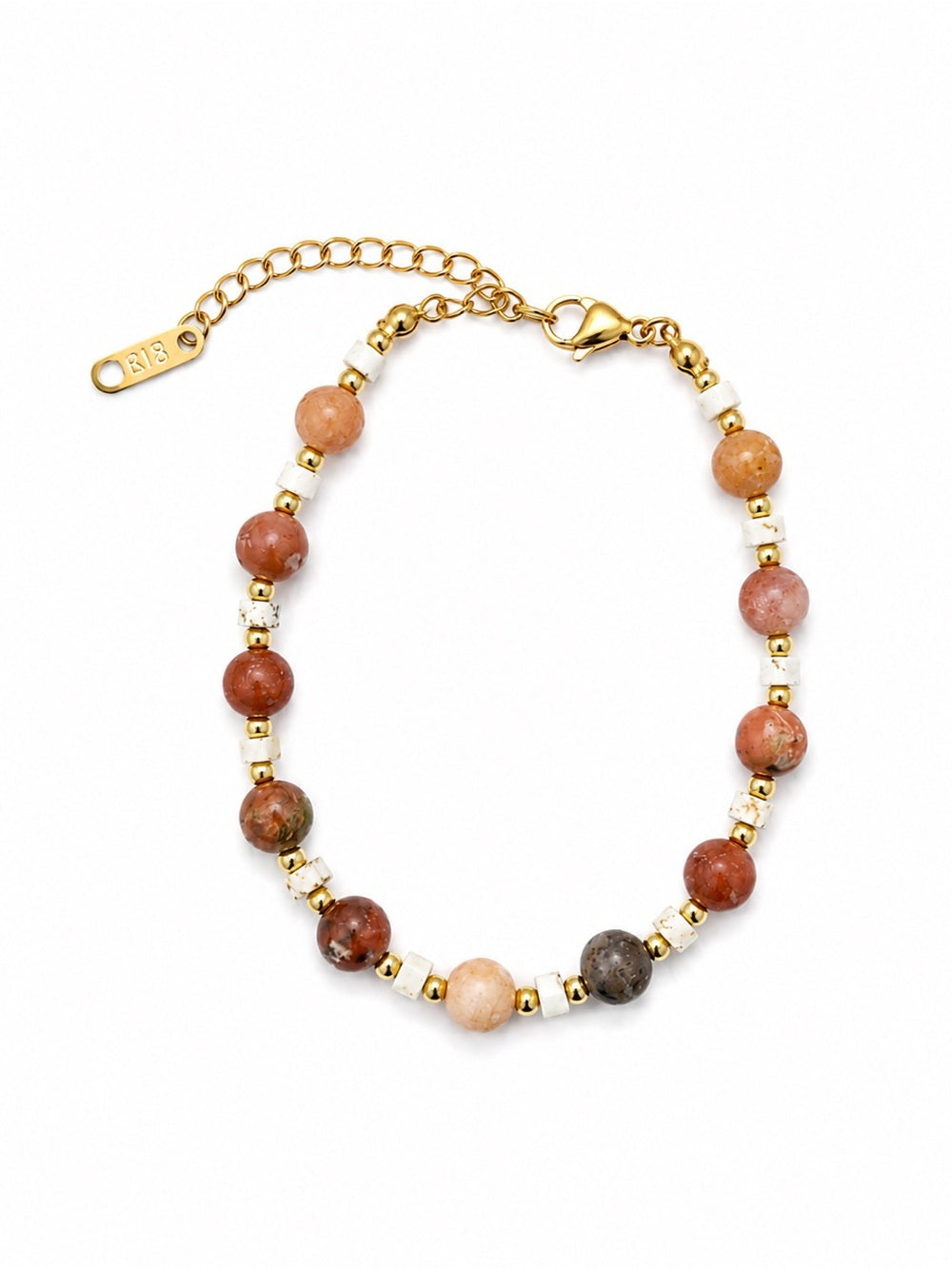 Terracotta Gemstone Bracelet #EB12