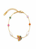 Wildflower Gemstone Butterfly Bracelet #EB13