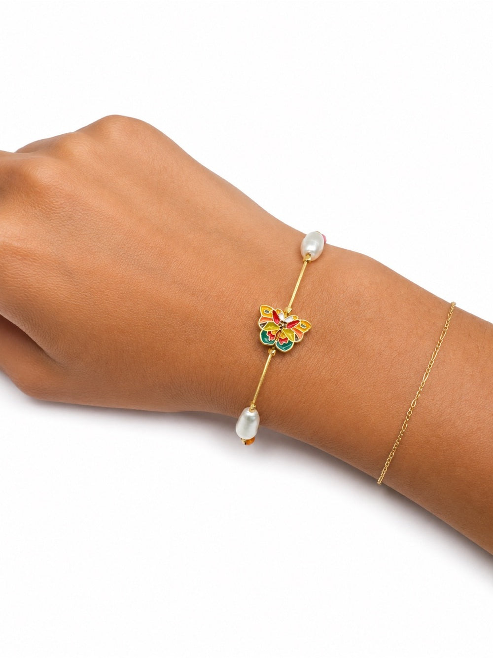 Wildflower Gemstone Butterfly Bracelet #EB13