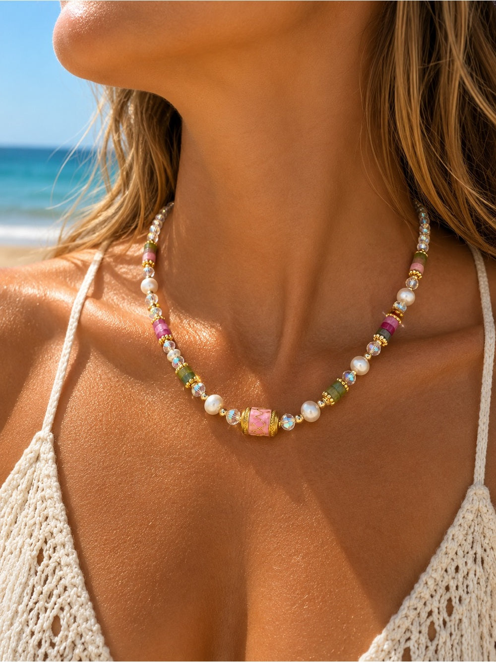 Murano Gemstone Necklace #EN6