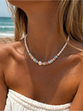 Cotton Sky Gemstone Necklace #EN13