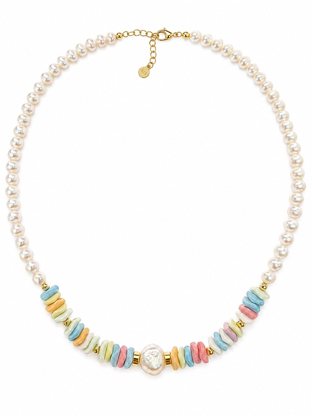 Cotton Sky Gemstone Necklace #EN13