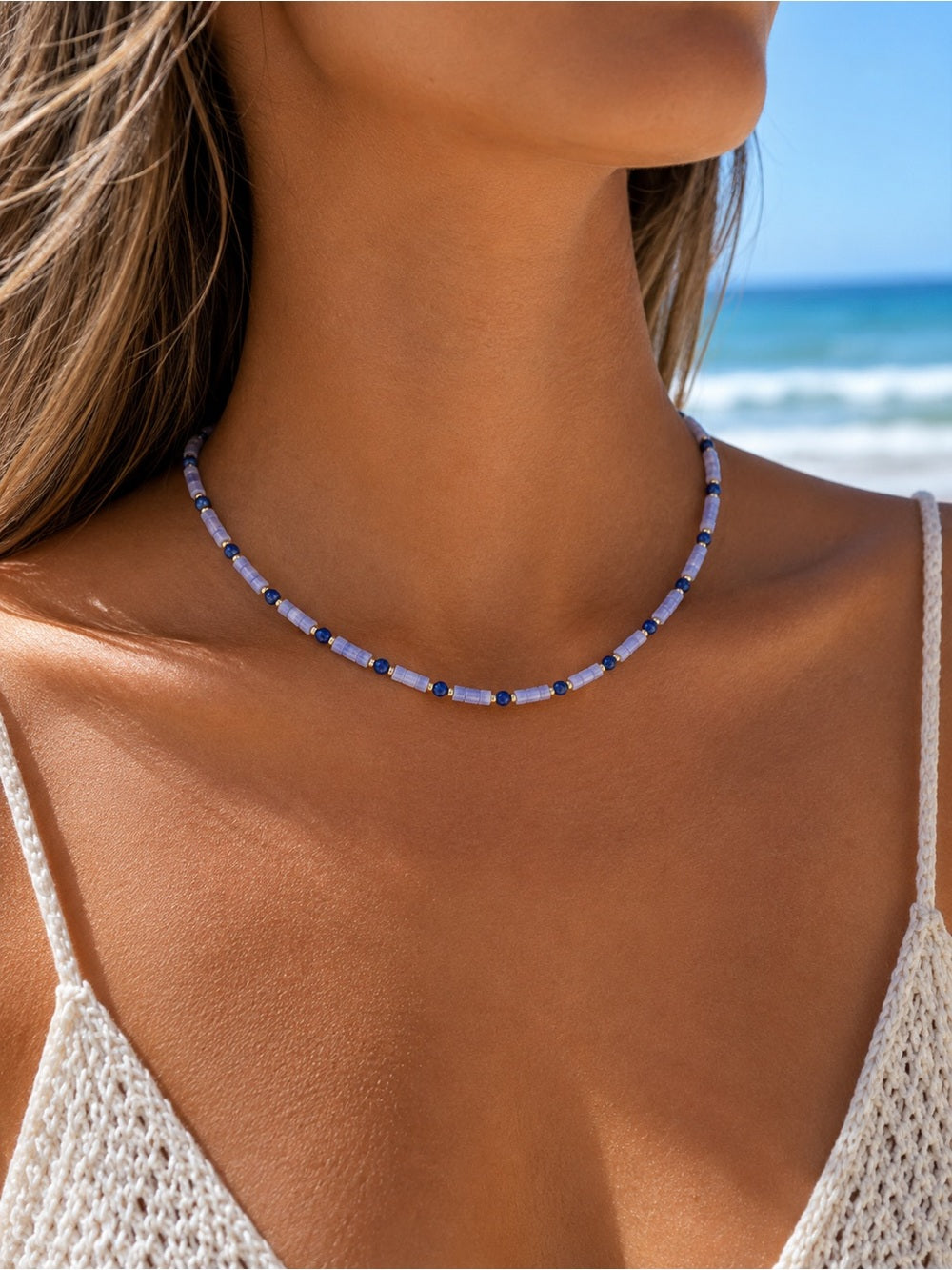Periwinkle Gemstone Necklace #EN49