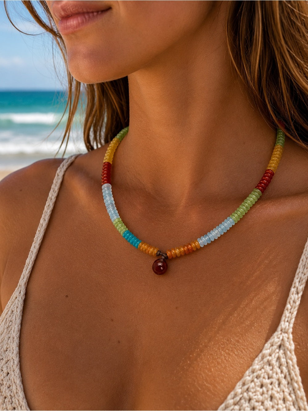 Costa Gemstone Necklace (#E57)