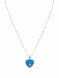 Blue Heart Necklace (#EN59)