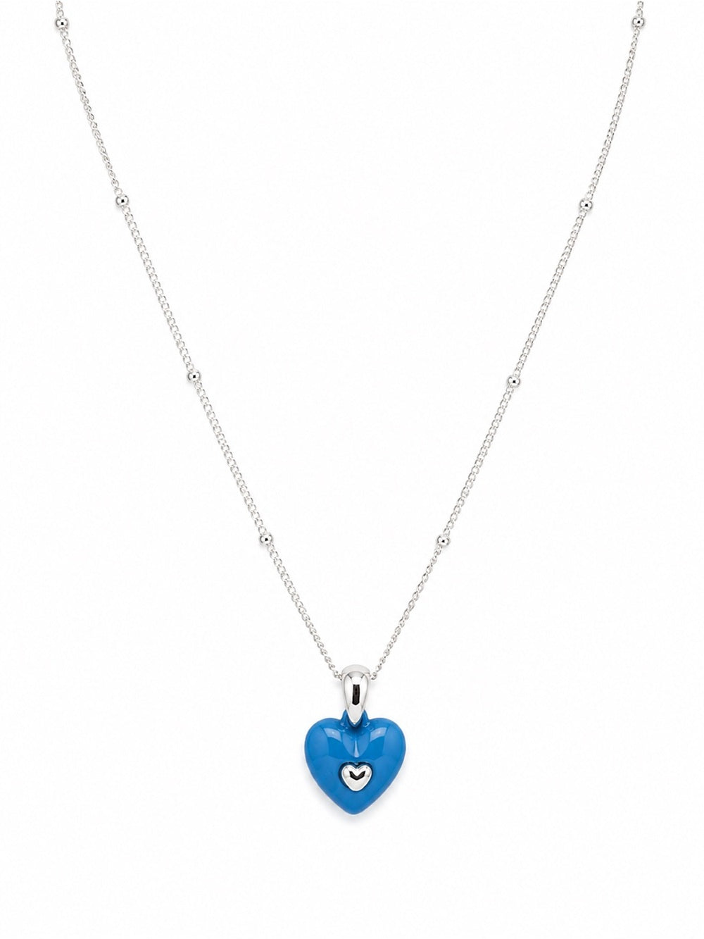 Blue Heart Necklace (#EN59)