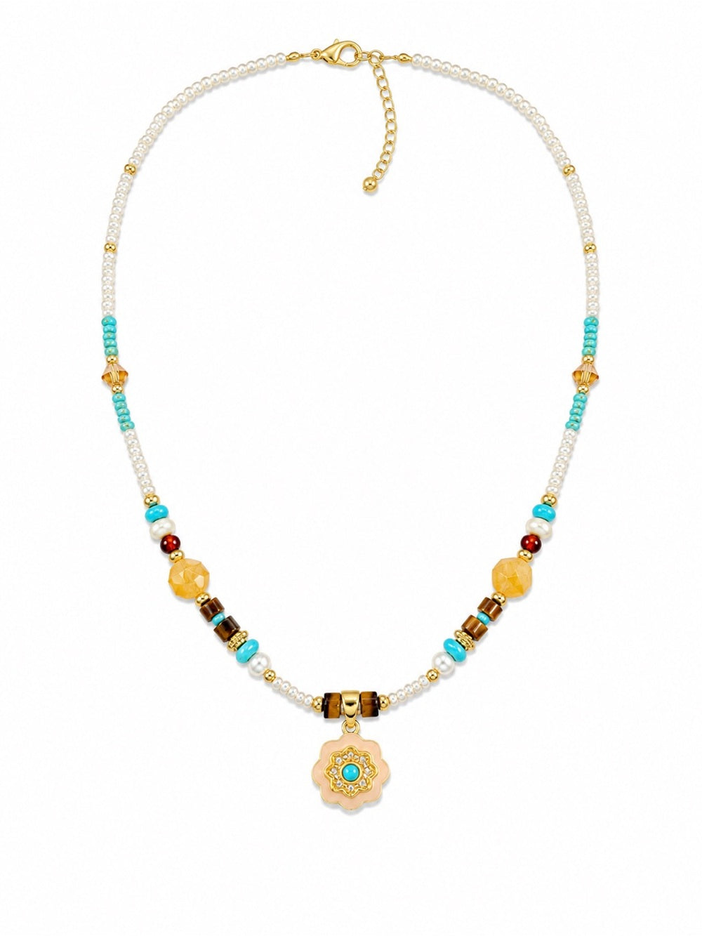 Marigold Gemstone Necklace #EN61