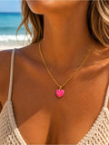 Pink Heart Necklace (EN62)