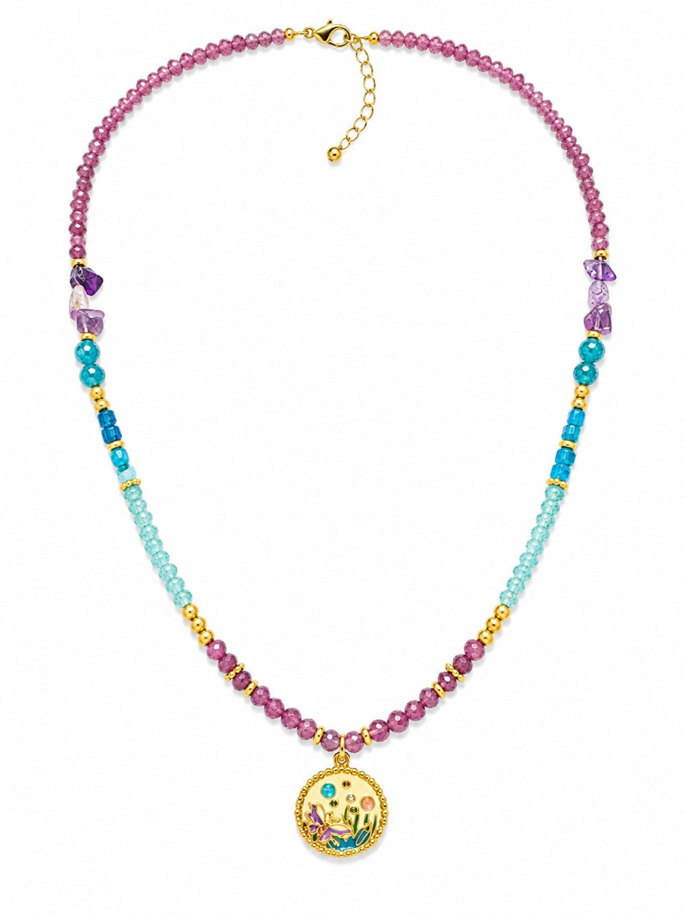 Terracotta Gemstone Necklace #EN75