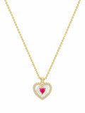 Mother of Pearl Heart Necklace (#EN67)
