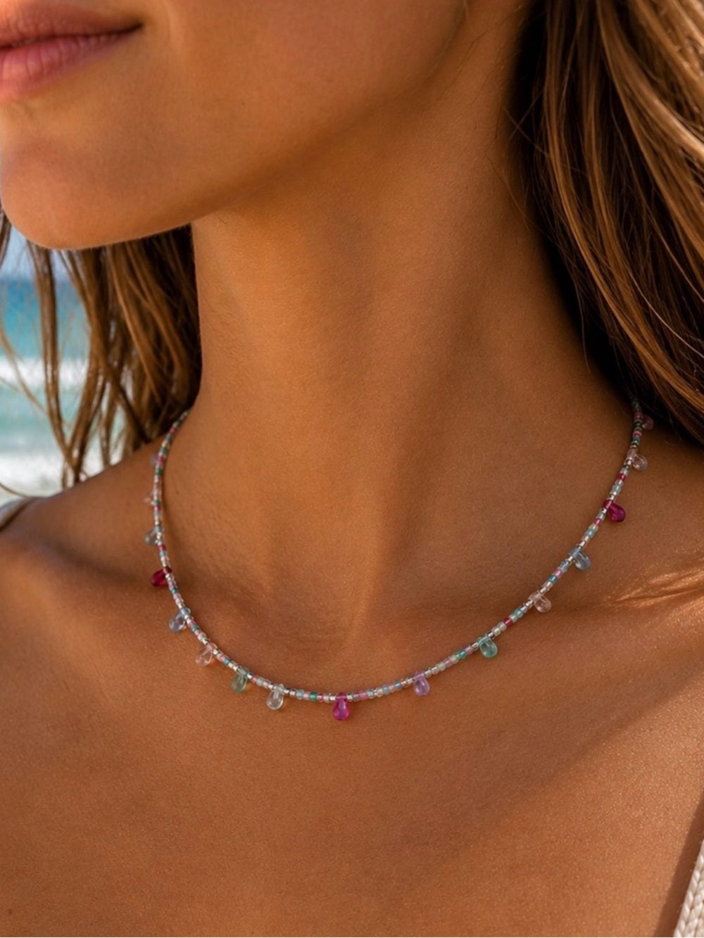 Confetti Gemstone Necklace #EN58